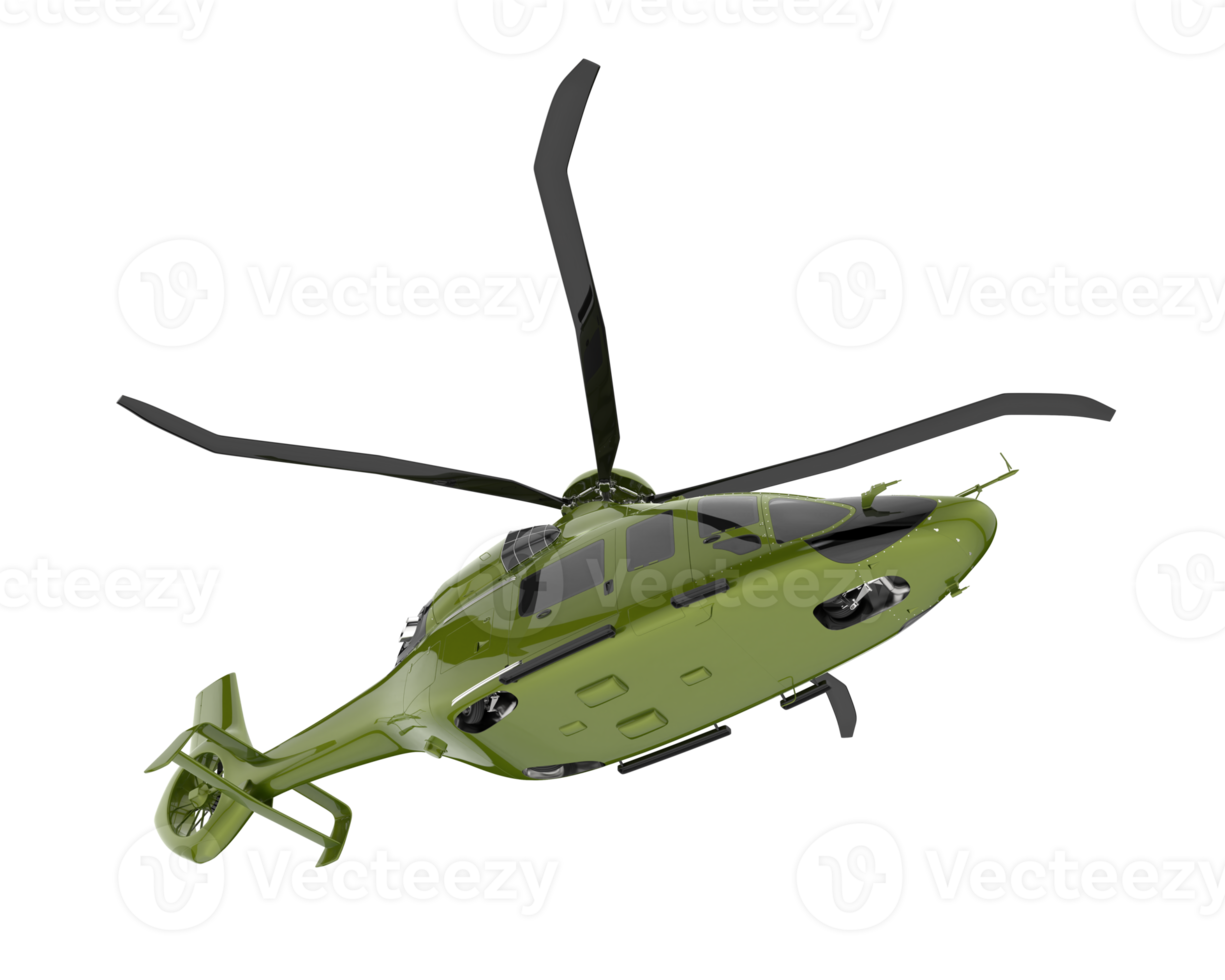 helikopter isolerat på transparent bakgrund. 3d tolkning - illustration png