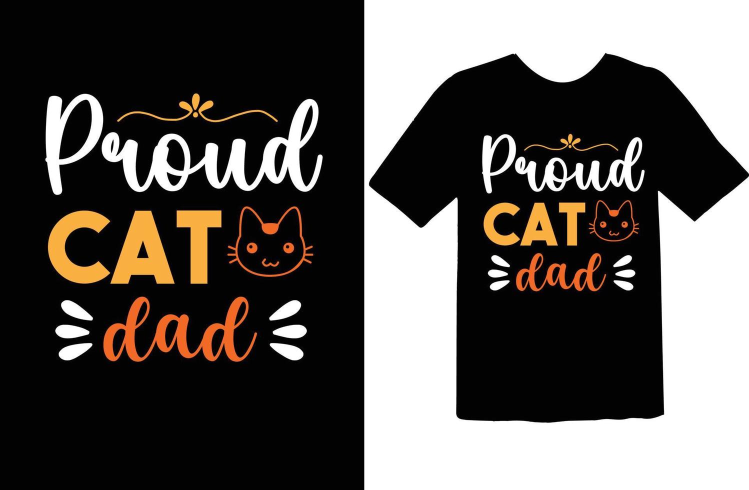 Proud Cat Dad t shirt design vector