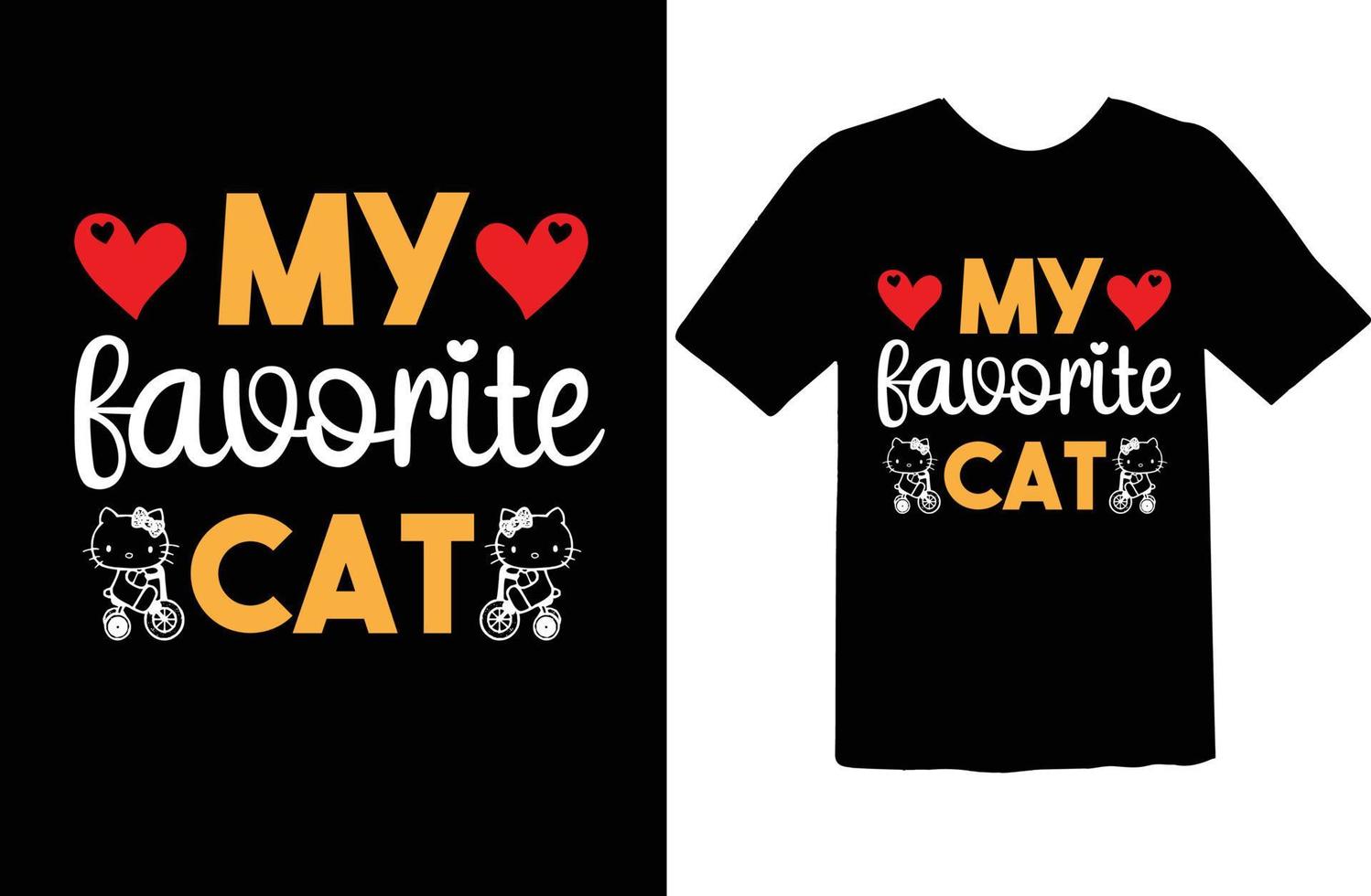 My Favorite Cat t shirt design vector