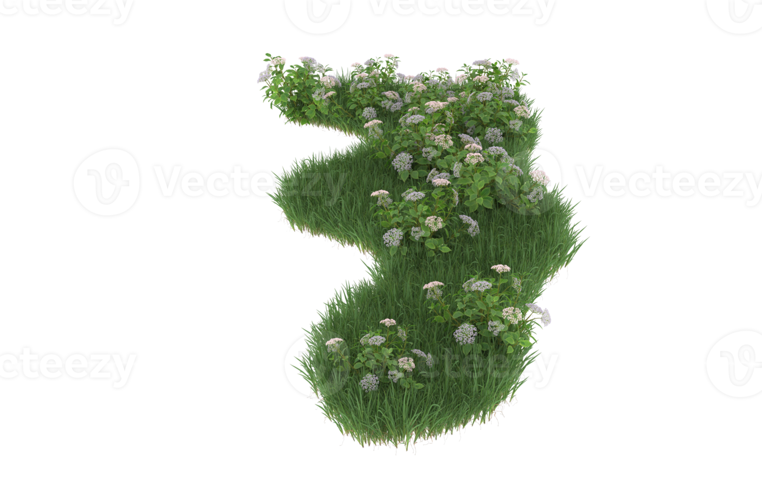 realistisk lövverk isolerat på transparent bakgrund. 3d tolkning - illustration png