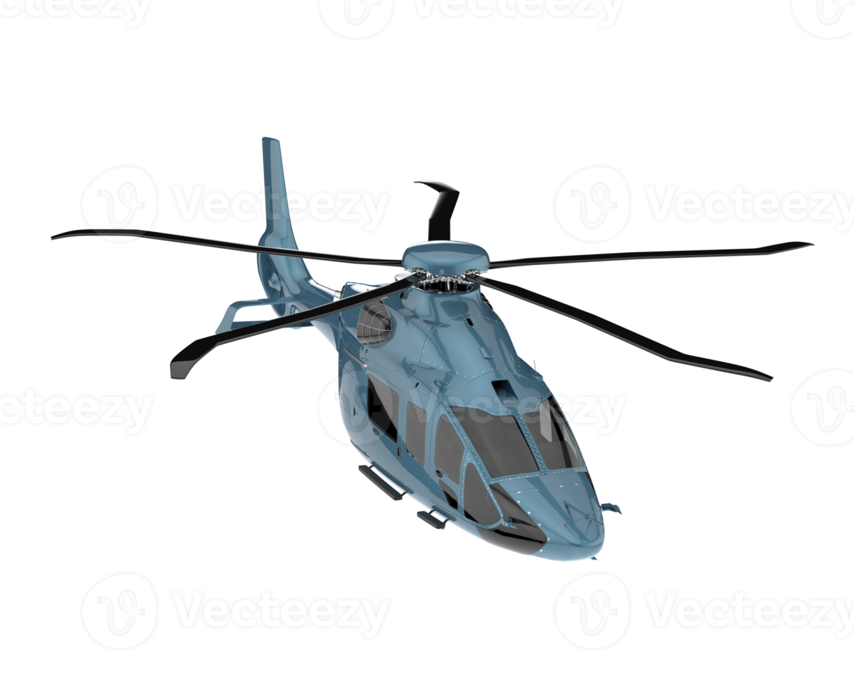 Helicopter isolated on transparent background. 3d rendering - illustration png