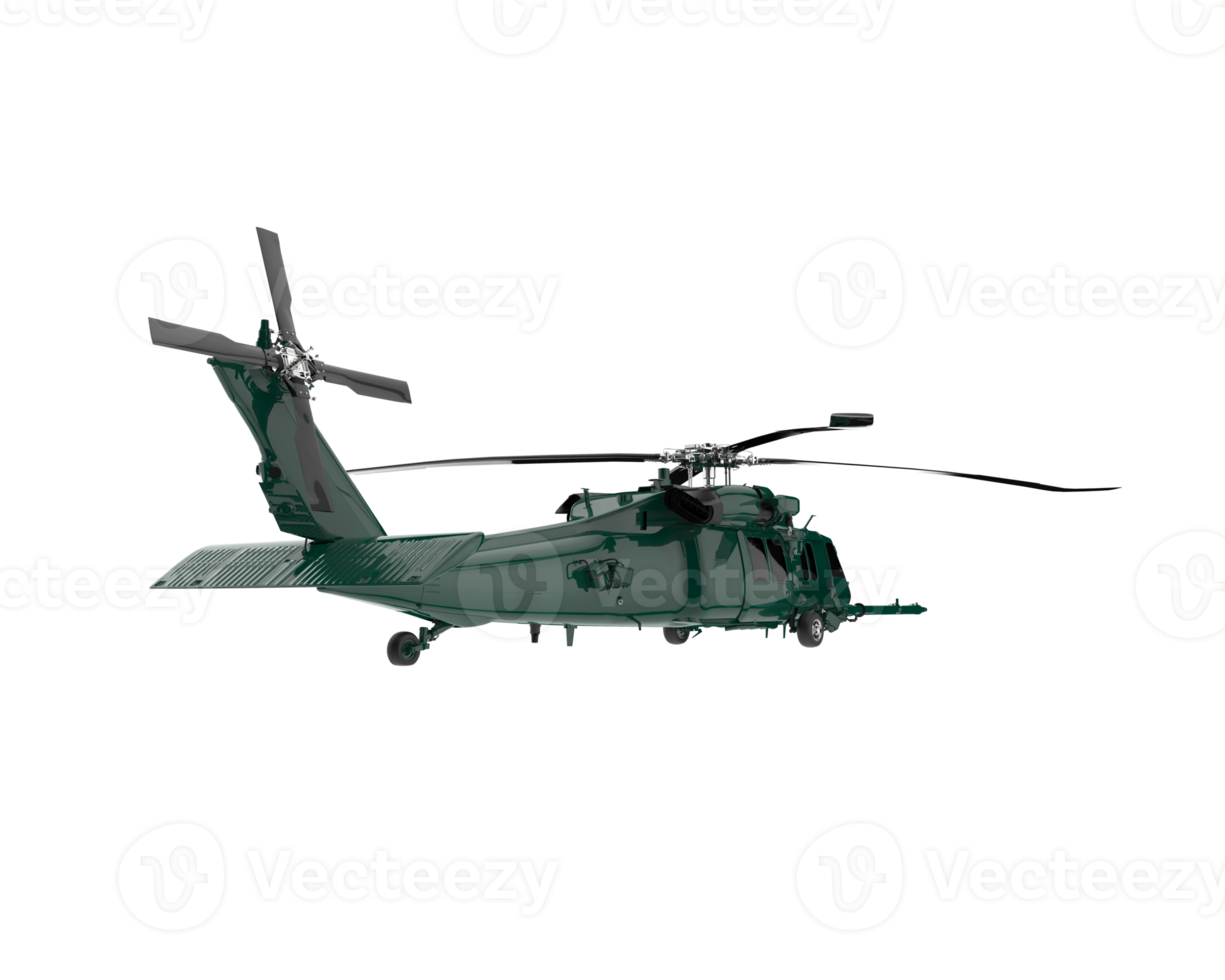 Helicopter isolated on transparent background. 3d rendering - illustration png