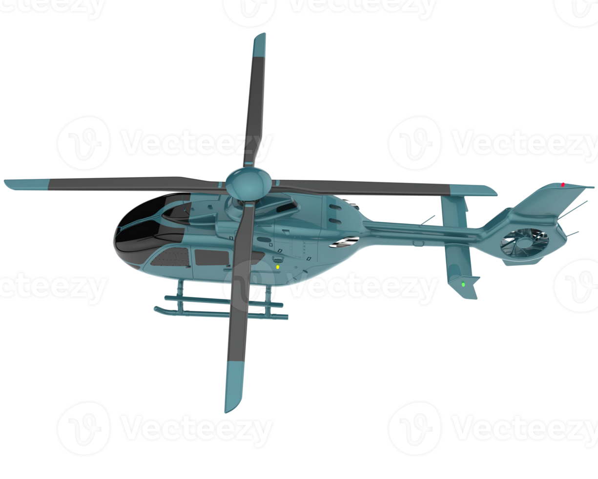 Helicopter isolated on transparent background. 3d rendering - illustration png