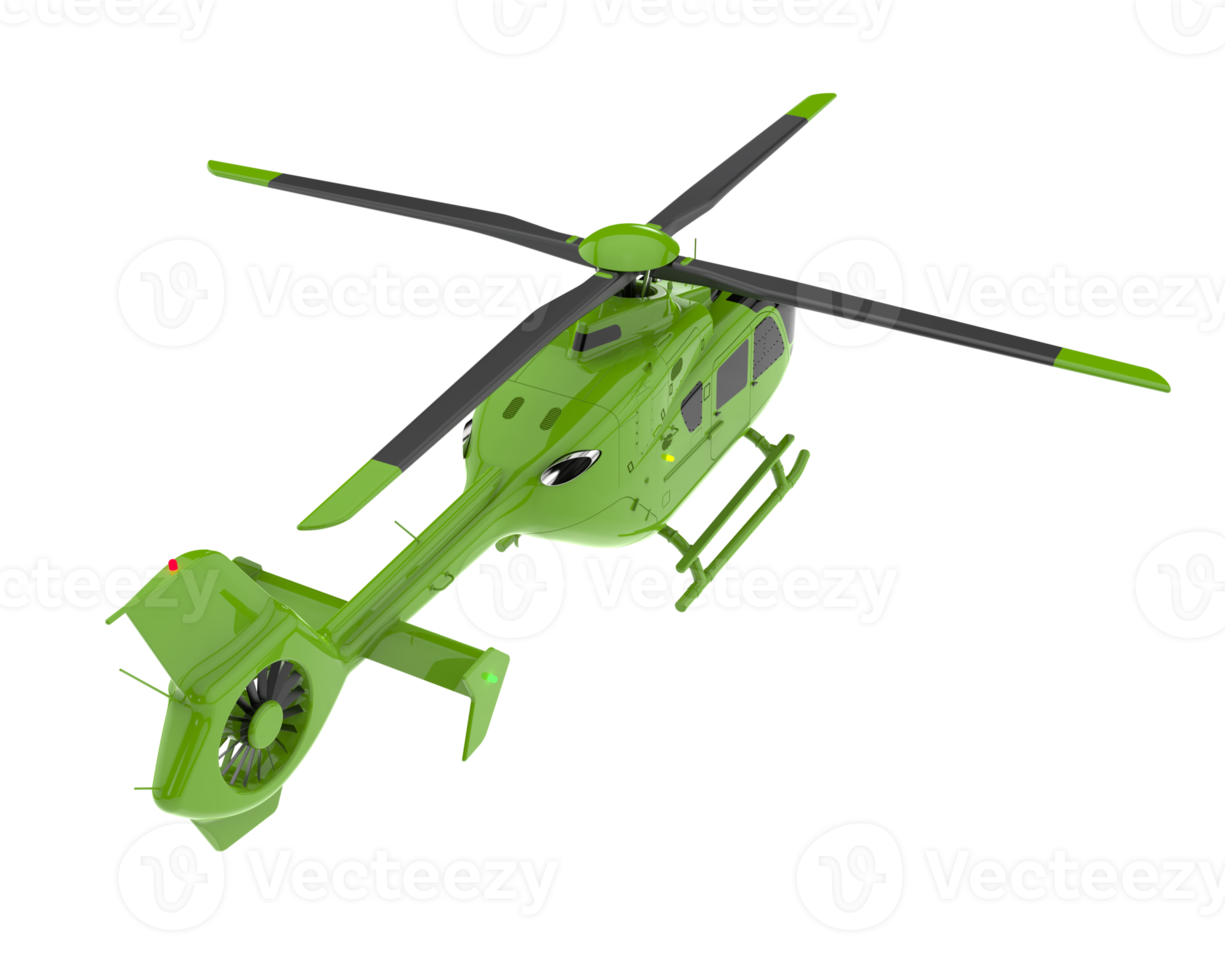 Helicopter isolated on transparent background. 3d rendering - illustration png