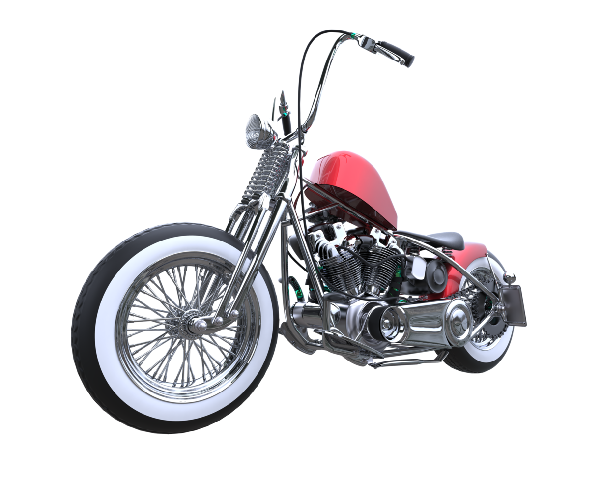 Motorcycle isolated on transparent background. 3d rendering - illustration png