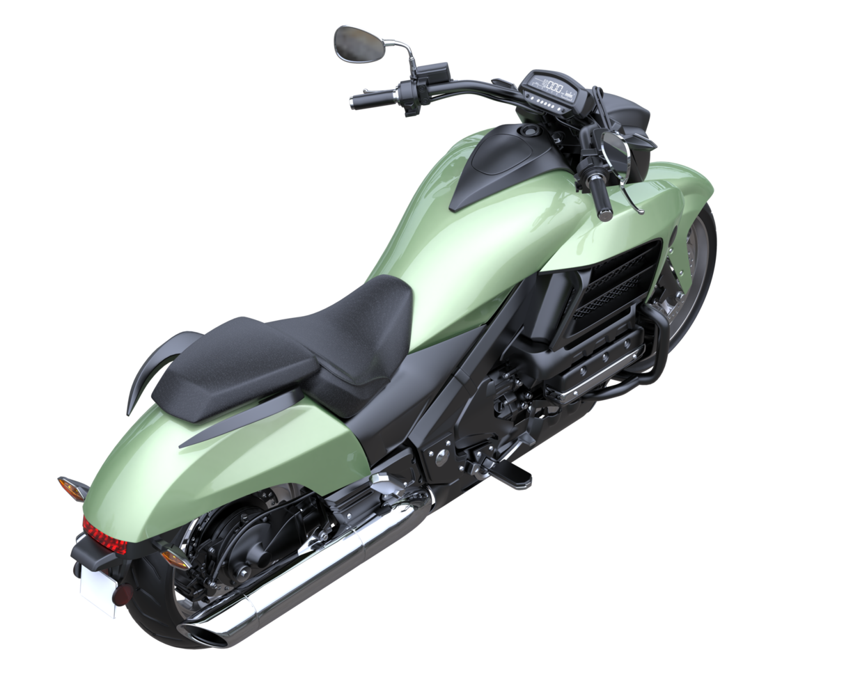 Motorcycle isolated on transparent background. 3d rendering - illustration png