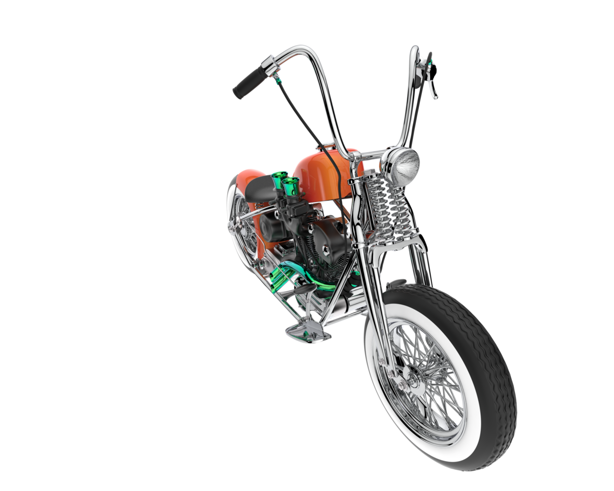 Motorcycle isolated on transparent background. 3d rendering - illustration png