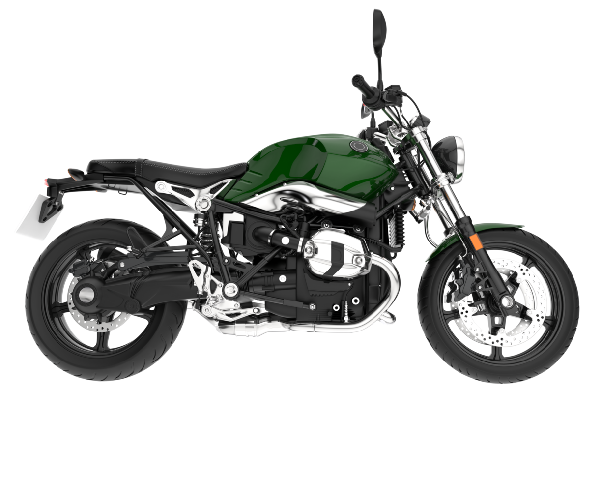 motocicleta aislada sobre fondo transparente. Representación 3d - ilustración png