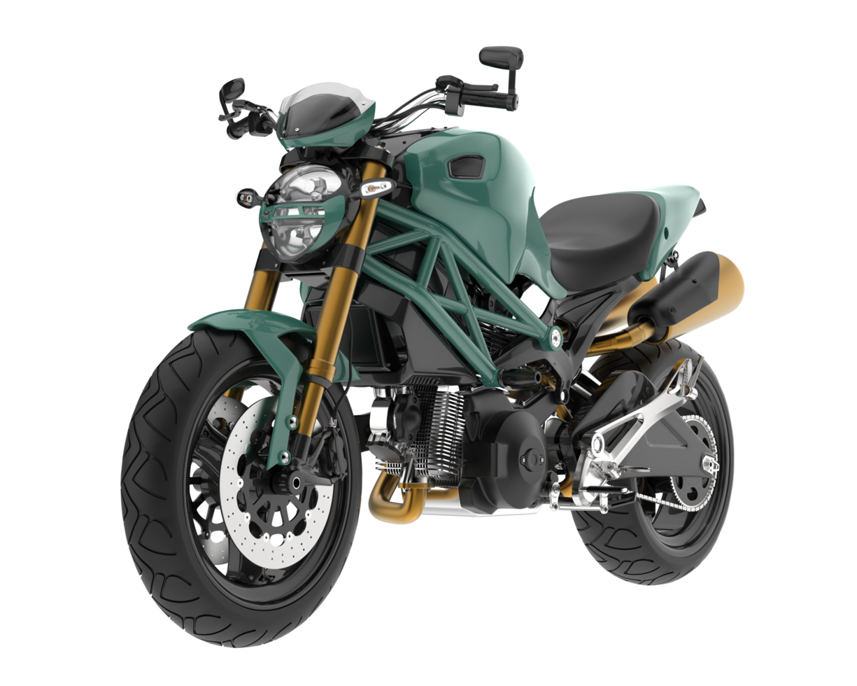 Motorcycle isolated on transparent background. 3d rendering - illustration png