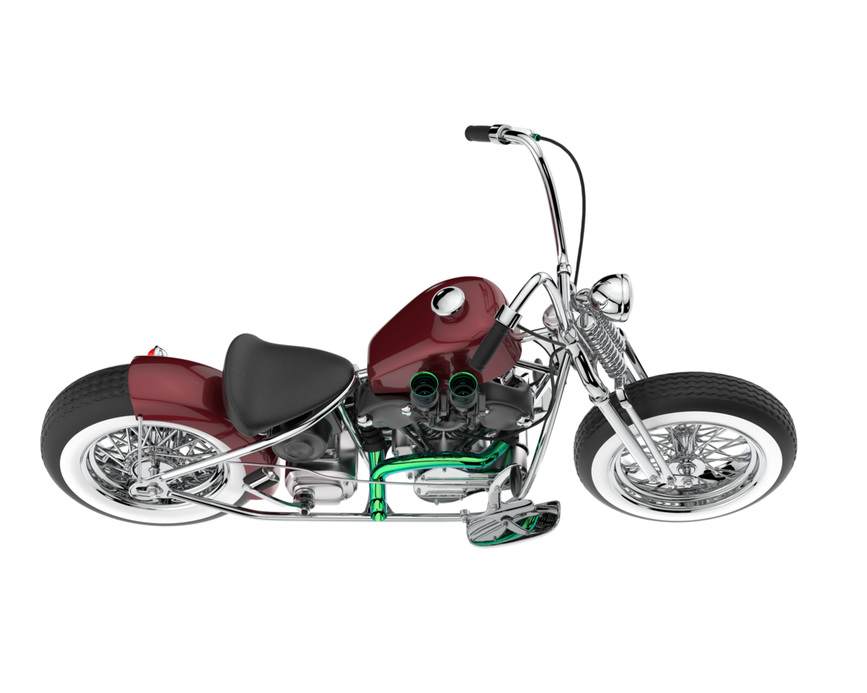 motorcykel isolerat på transparent bakgrund. 3d tolkning - illustration png