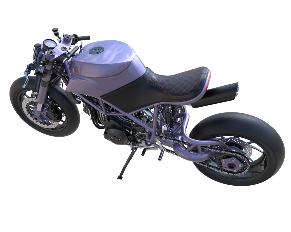 Motorcycle isolated on transparent background. 3d rendering - illustration png