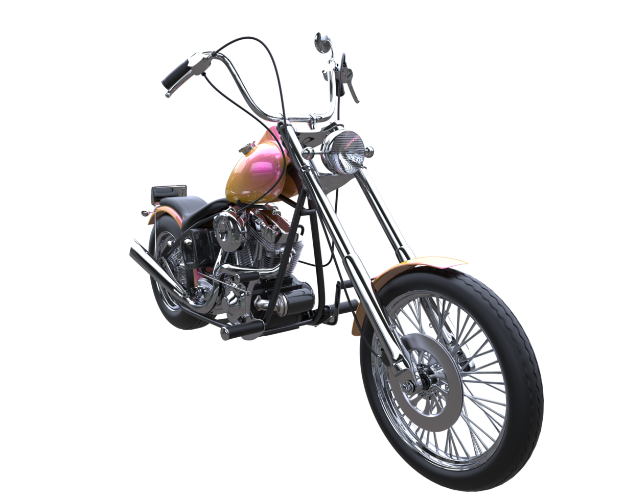 Motorcycle isolated on transparent background. 3d rendering - illustration png