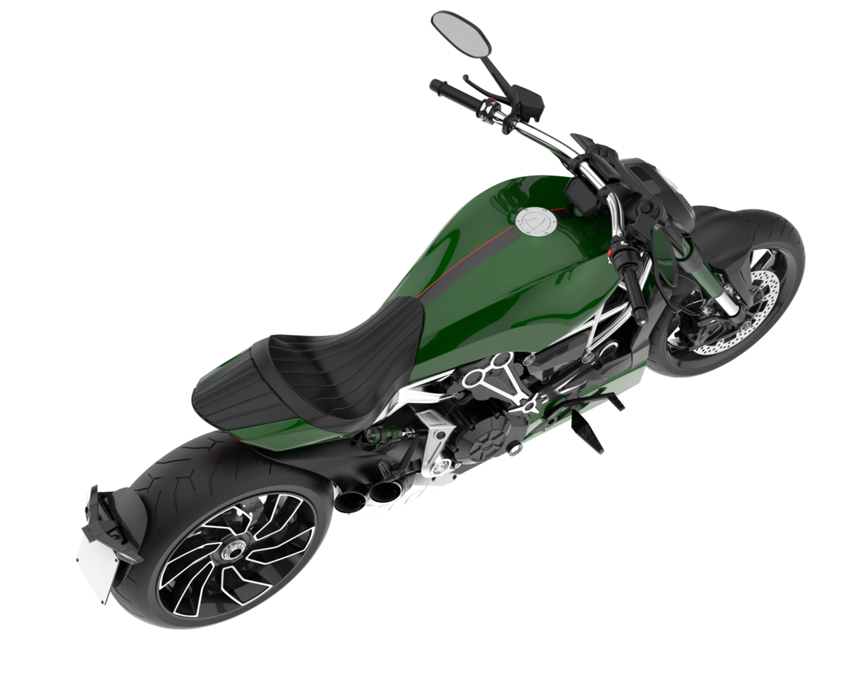 motocicleta isolada em fundo transparente. renderização 3D - ilustração png