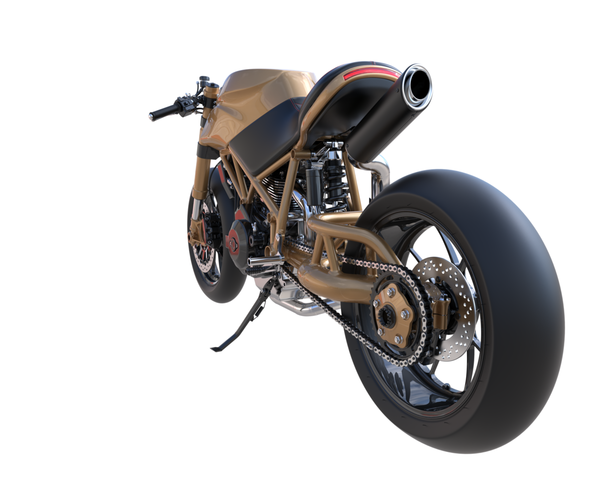 Motorcycle isolated on transparent background. 3d rendering - illustration png