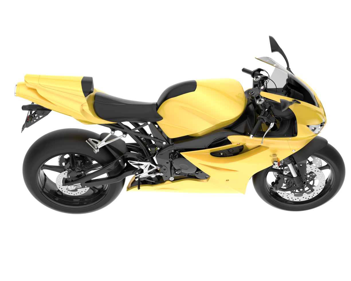 Motorcycle isolated on transparent background. 3d rendering - illustration png