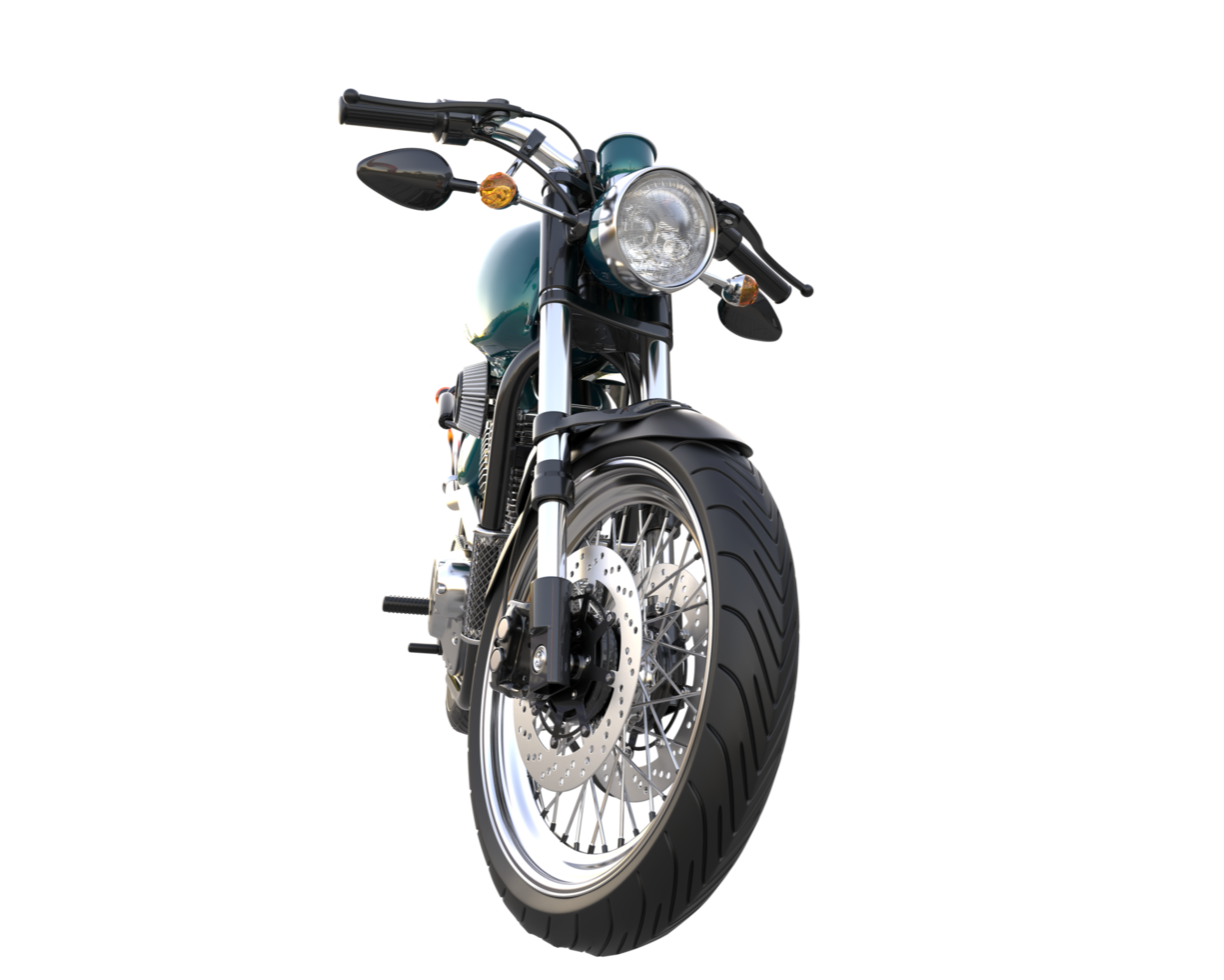 Motorrad isoliert auf transparentem Hintergrund. 3D-Rendering - Abbildung png