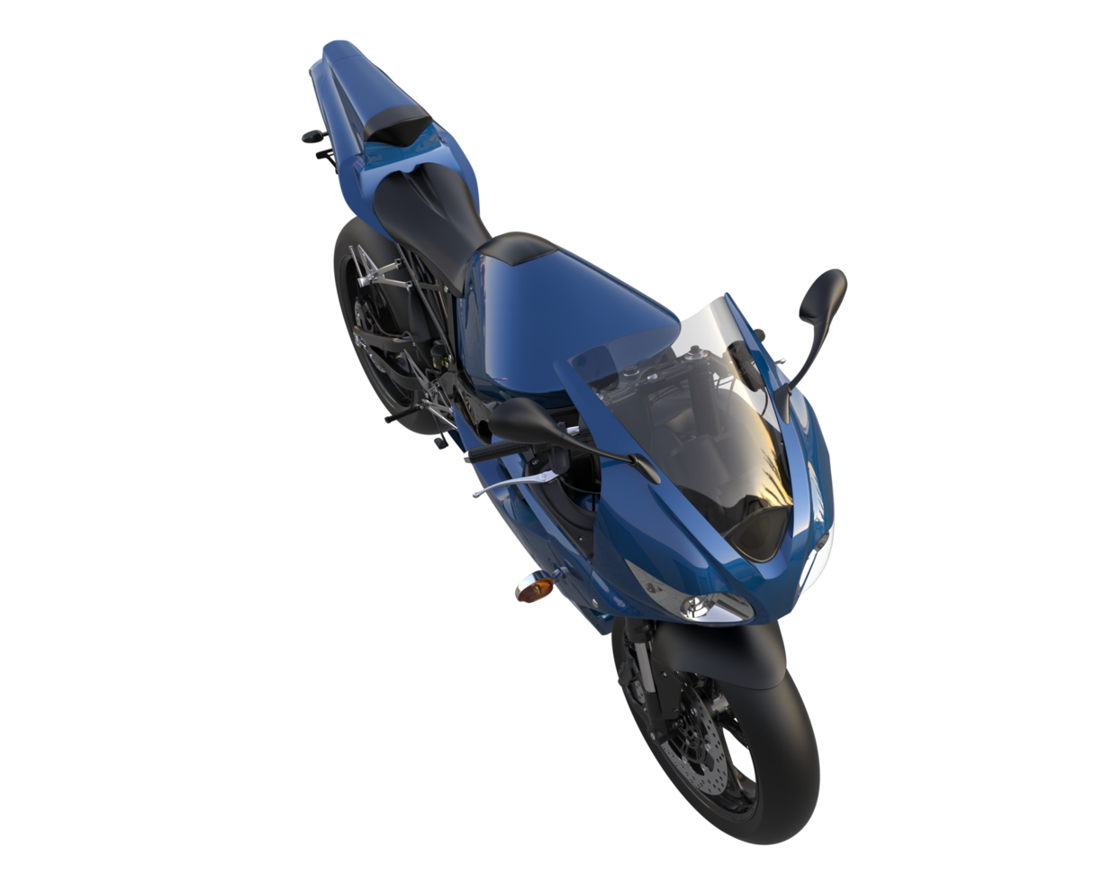 moto isolée sur fond transparent. rendu 3d - illustration png