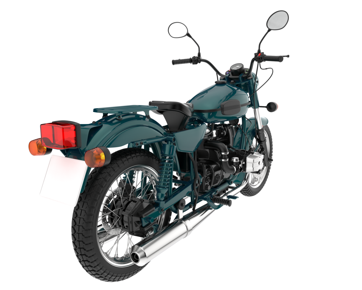 moto isolée sur fond transparent. rendu 3d - illustration png