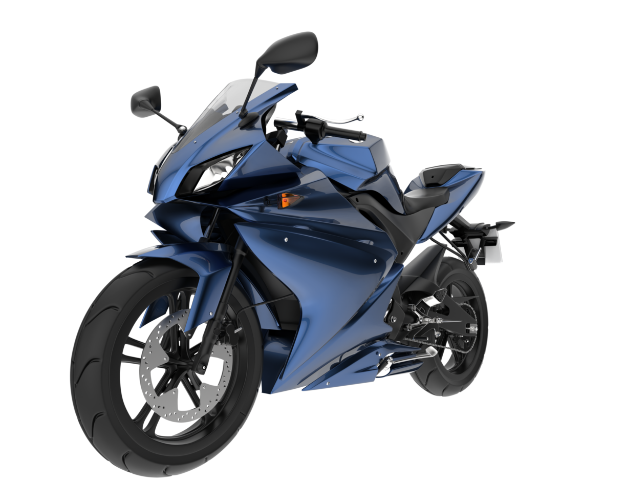 Motorcycle isolated on transparent background. 3d rendering - illustration png