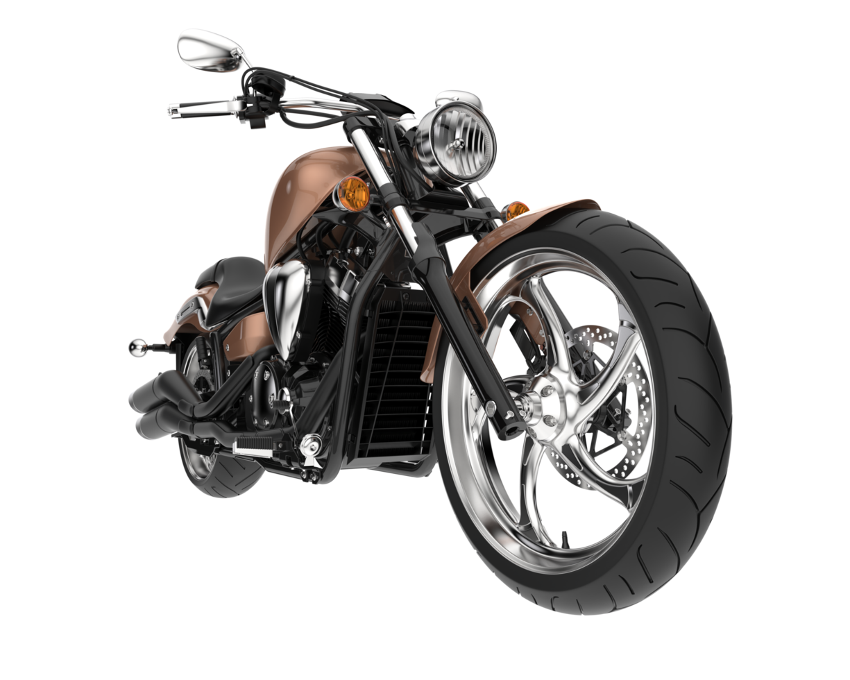 Motorcycle isolated on transparent background. 3d rendering - illustration png