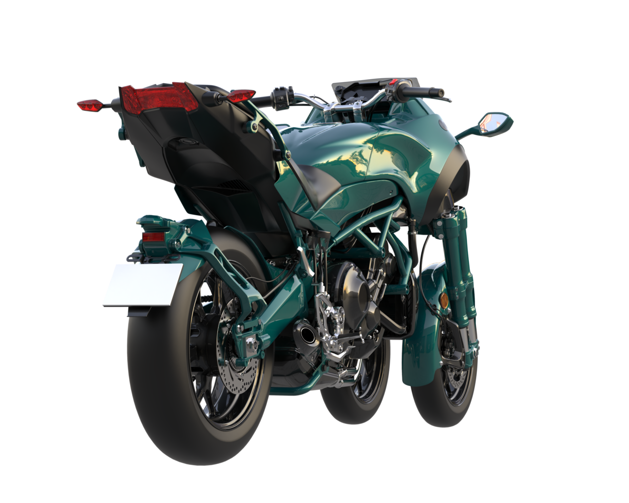 Motorcycle isolated on transparent background. 3d rendering - illustration png