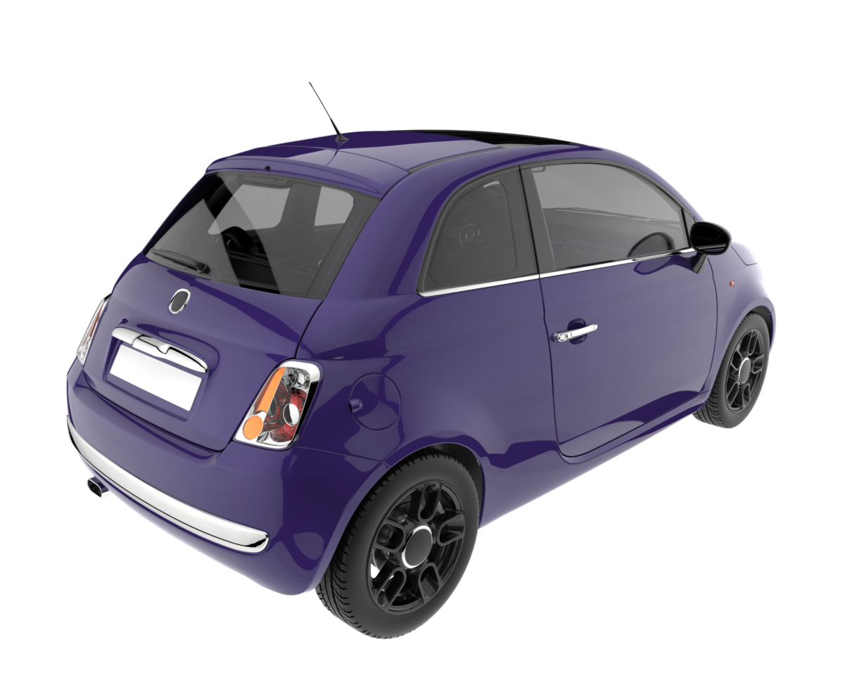 City car isolated on transparent background. 3d rendering - illustration png