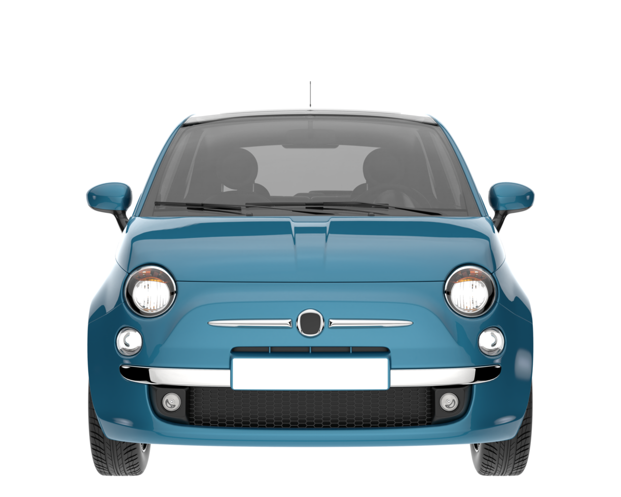 City car isolated on transparent background. 3d rendering - illustration png