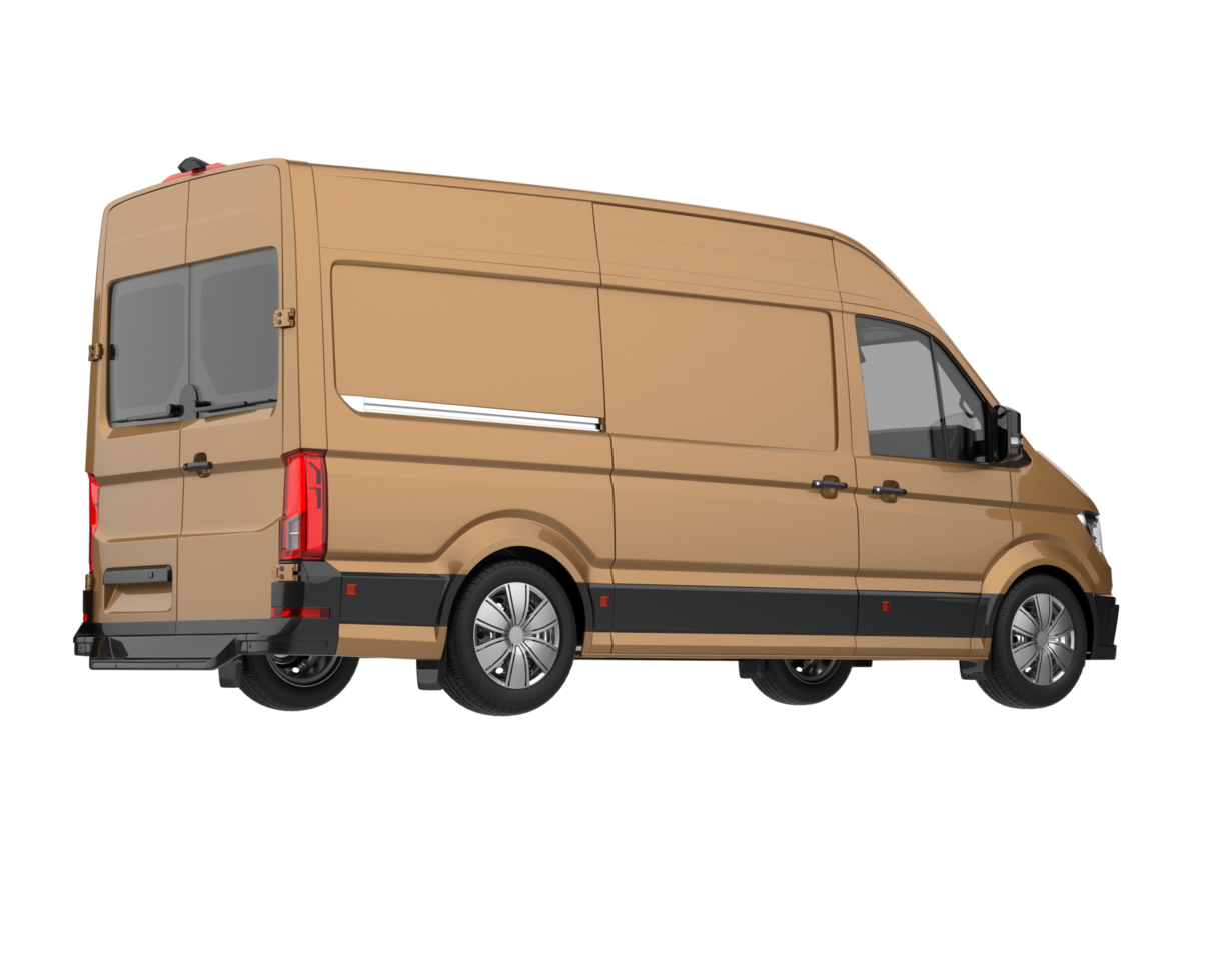 Cargo van isolated on transparent background. 3d rendering - illustration png