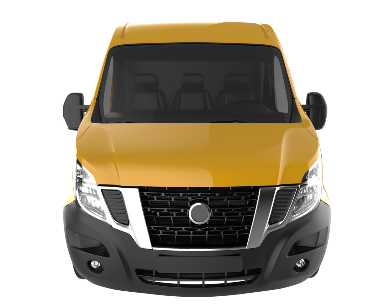 Cargo van isolated on transparent background. 3d rendering - illustration png