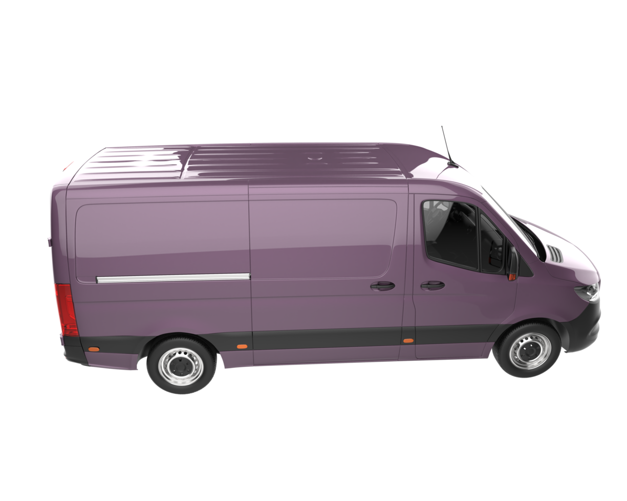 Cargo van isolated on transparent background. 3d rendering - illustration png