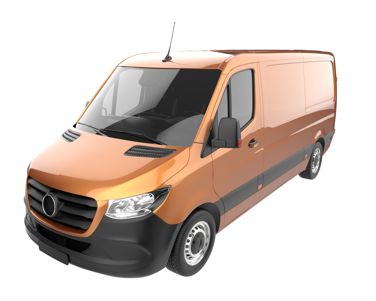 Cargo van isolated on transparent background. 3d rendering - illustration png
