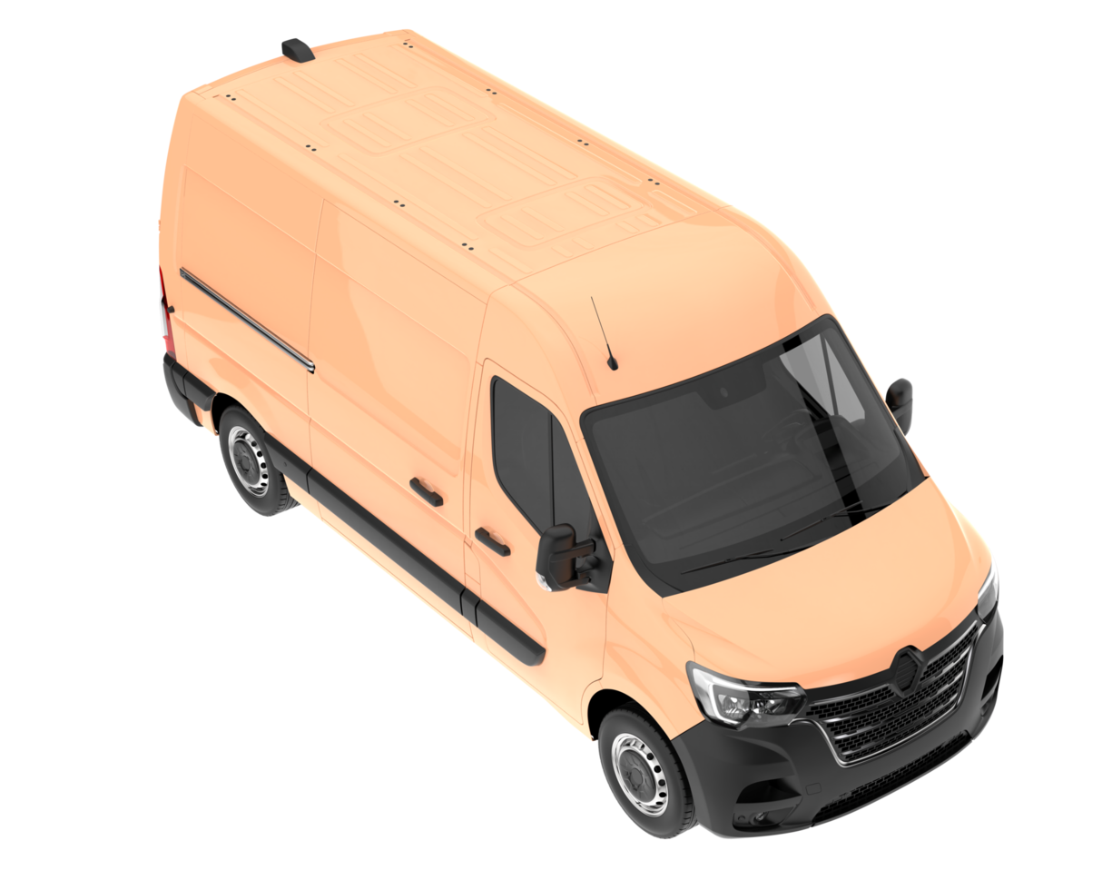 Cargo van isolated on transparent background. 3d rendering - illustration png