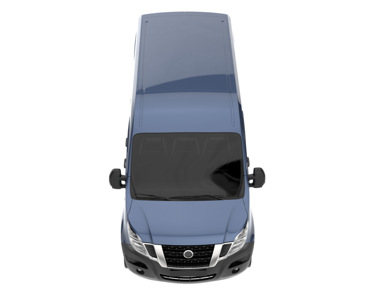 Cargo van isolated on transparent background. 3d rendering - illustration png