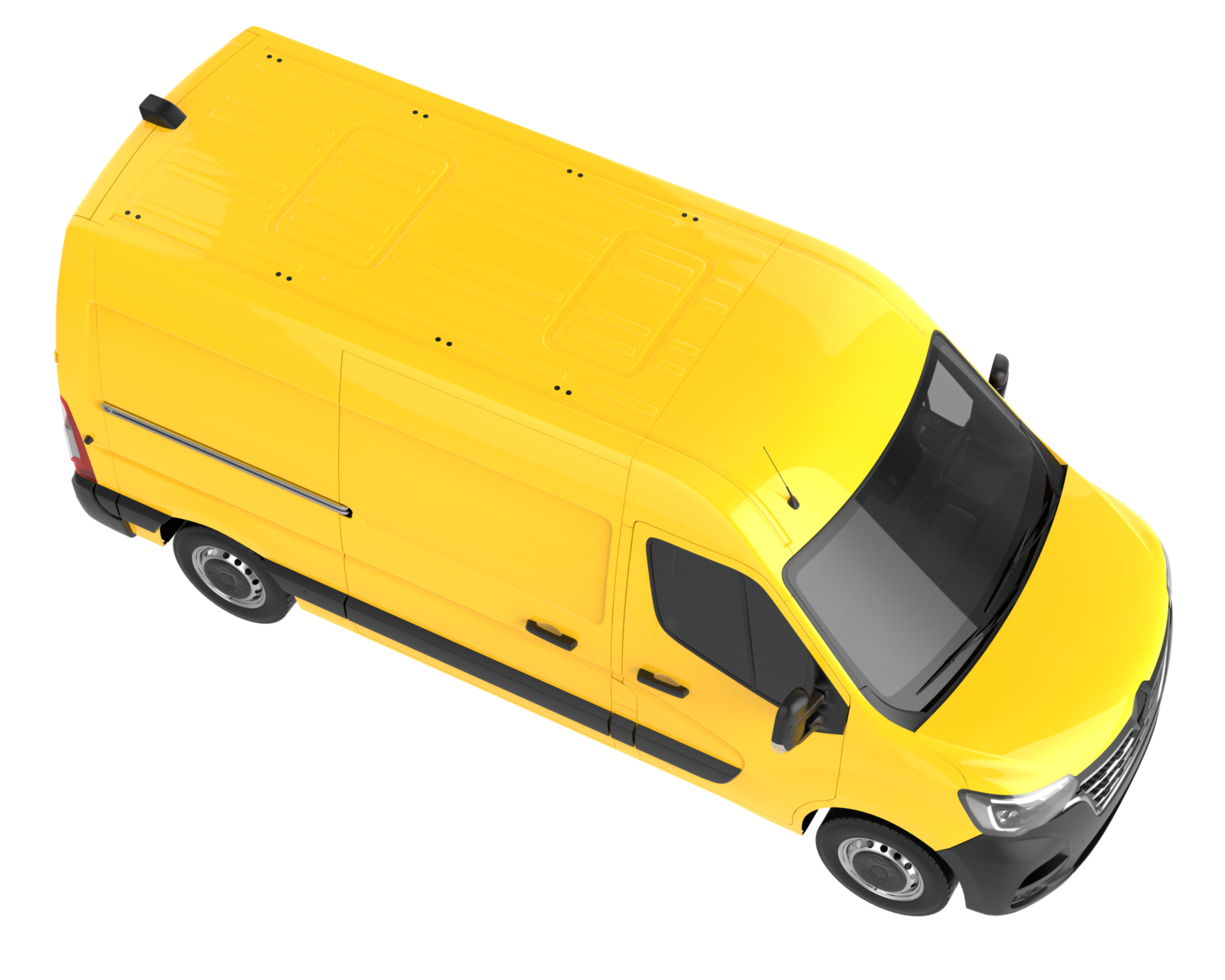 Cargo van isolated on transparent background. 3d rendering - illustration png