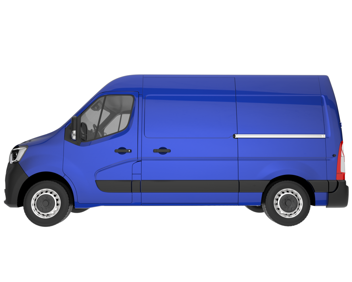 Cargo van isolated on transparent background. 3d rendering - illustration png