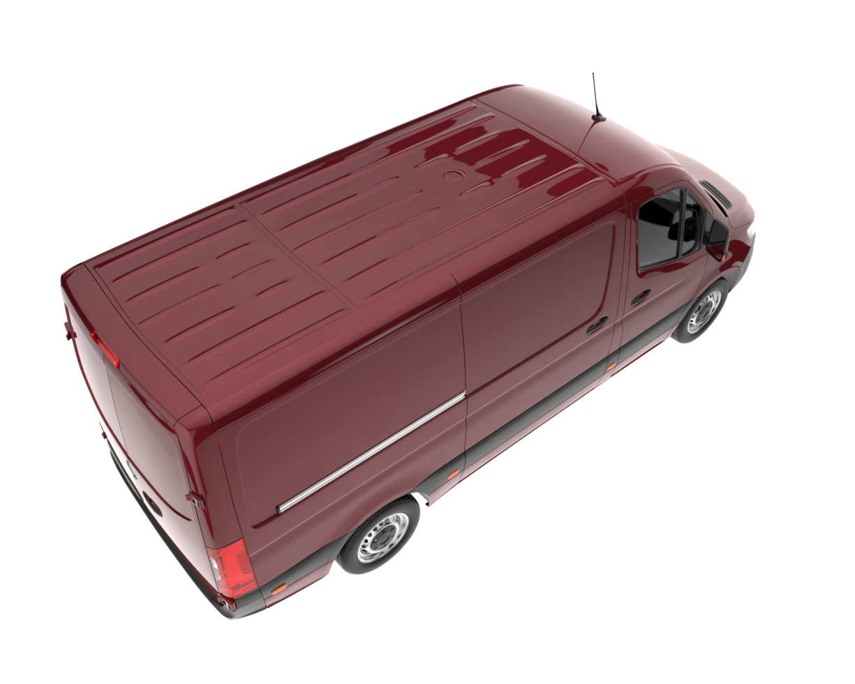 Cargo van isolated on transparent background. 3d rendering - illustration png
