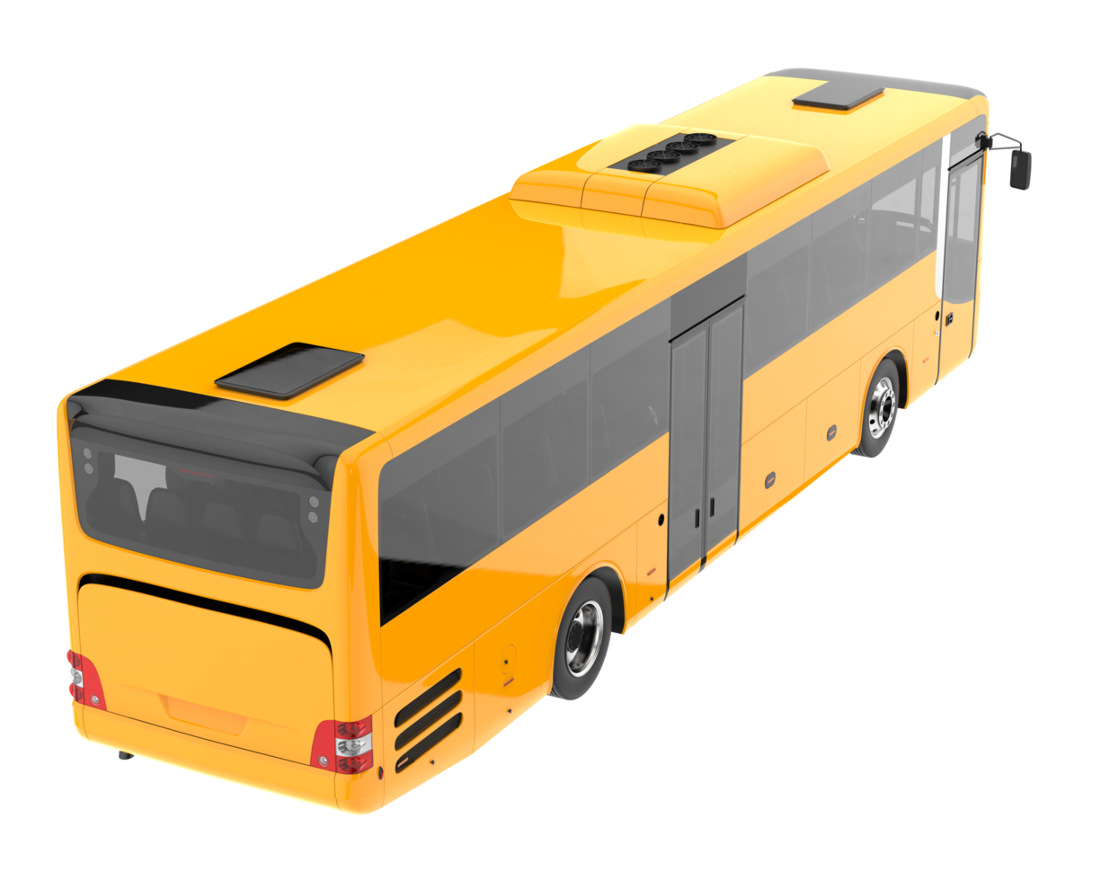 City bus isolated on transparent background. 3d rendering - illustration png