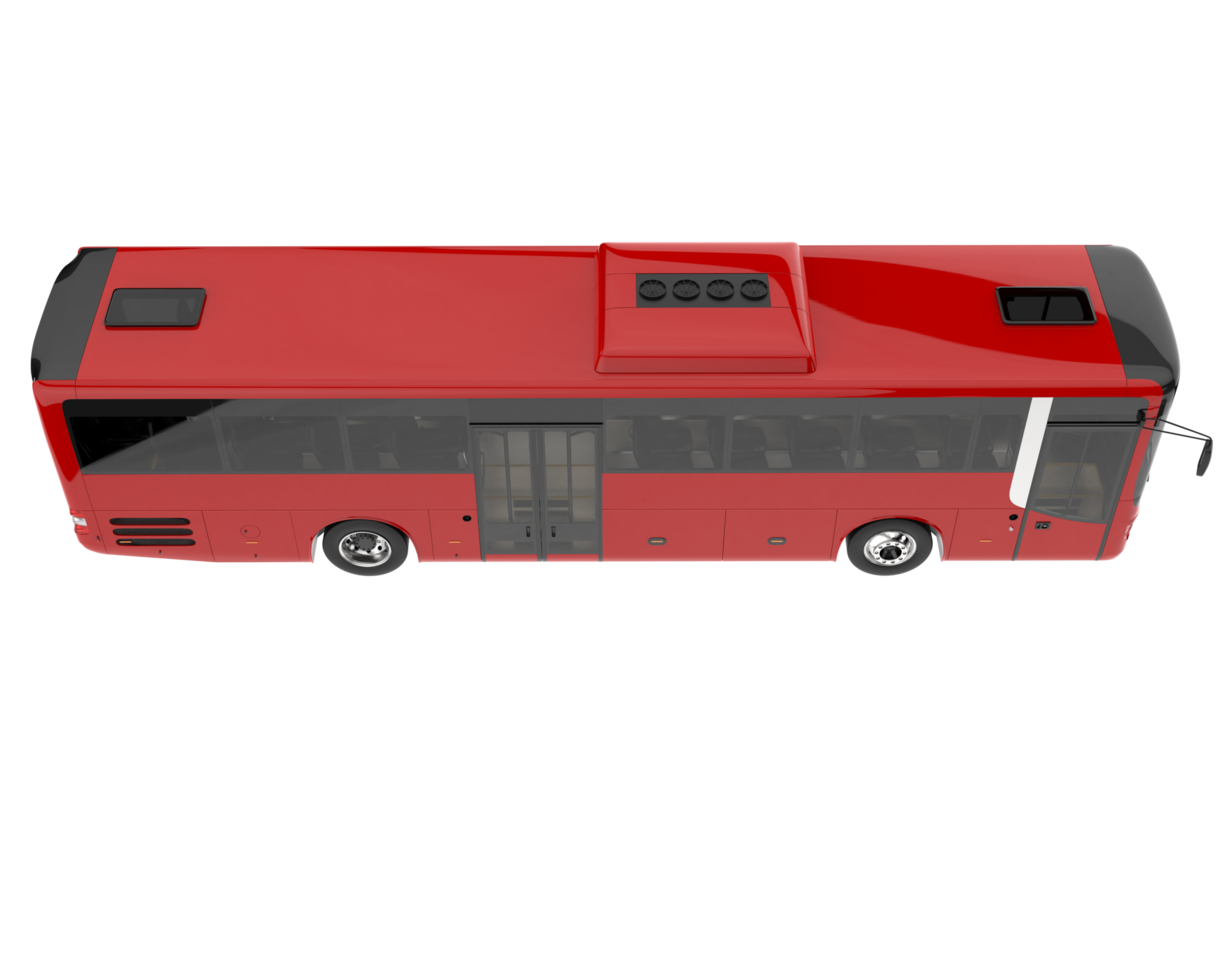 City bus isolated on transparent background. 3d rendering - illustration png