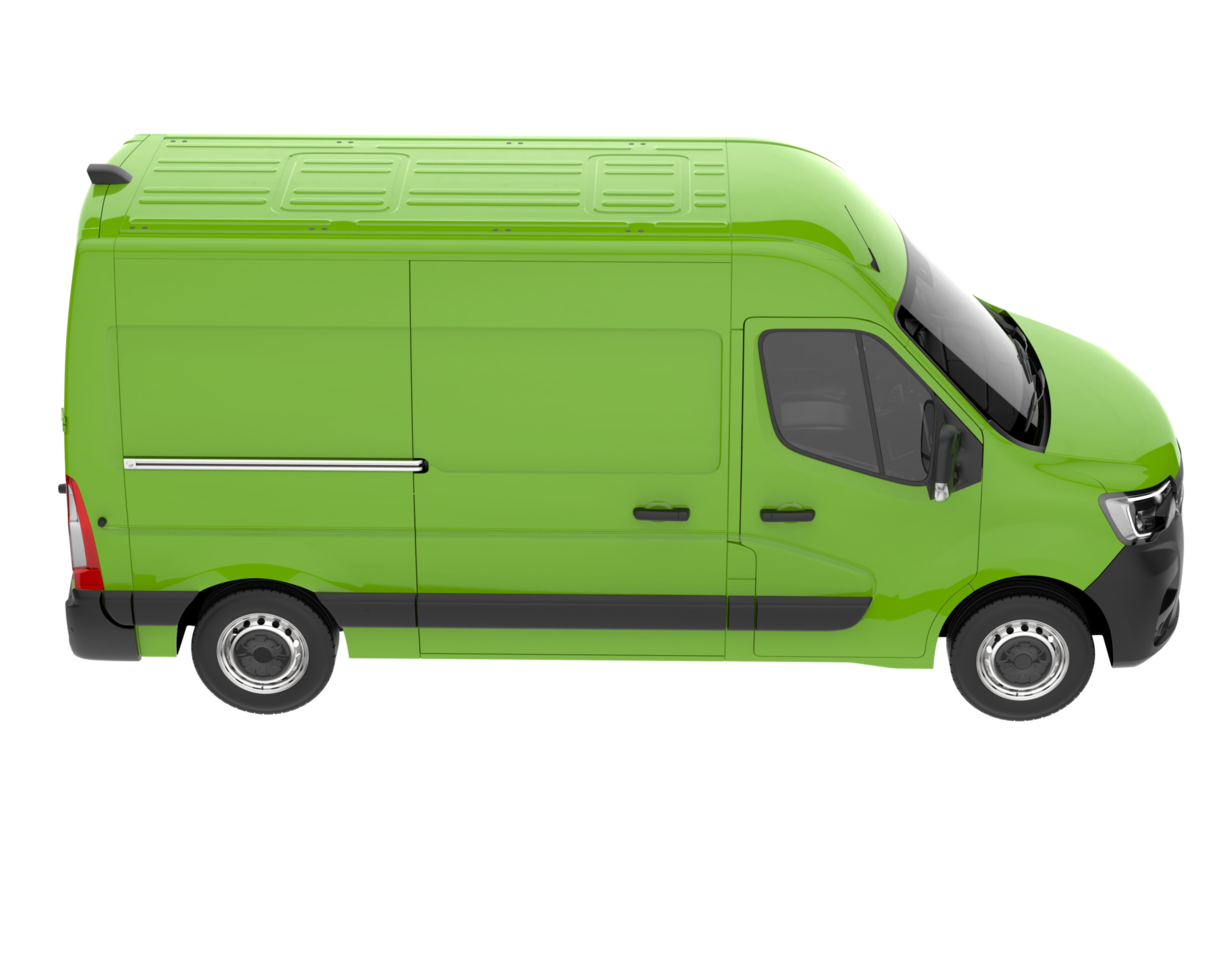 Cargo van isolated on transparent background. 3d rendering - illustration png