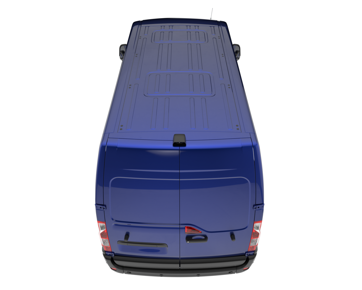 Cargo van isolated on transparent background. 3d rendering - illustration png