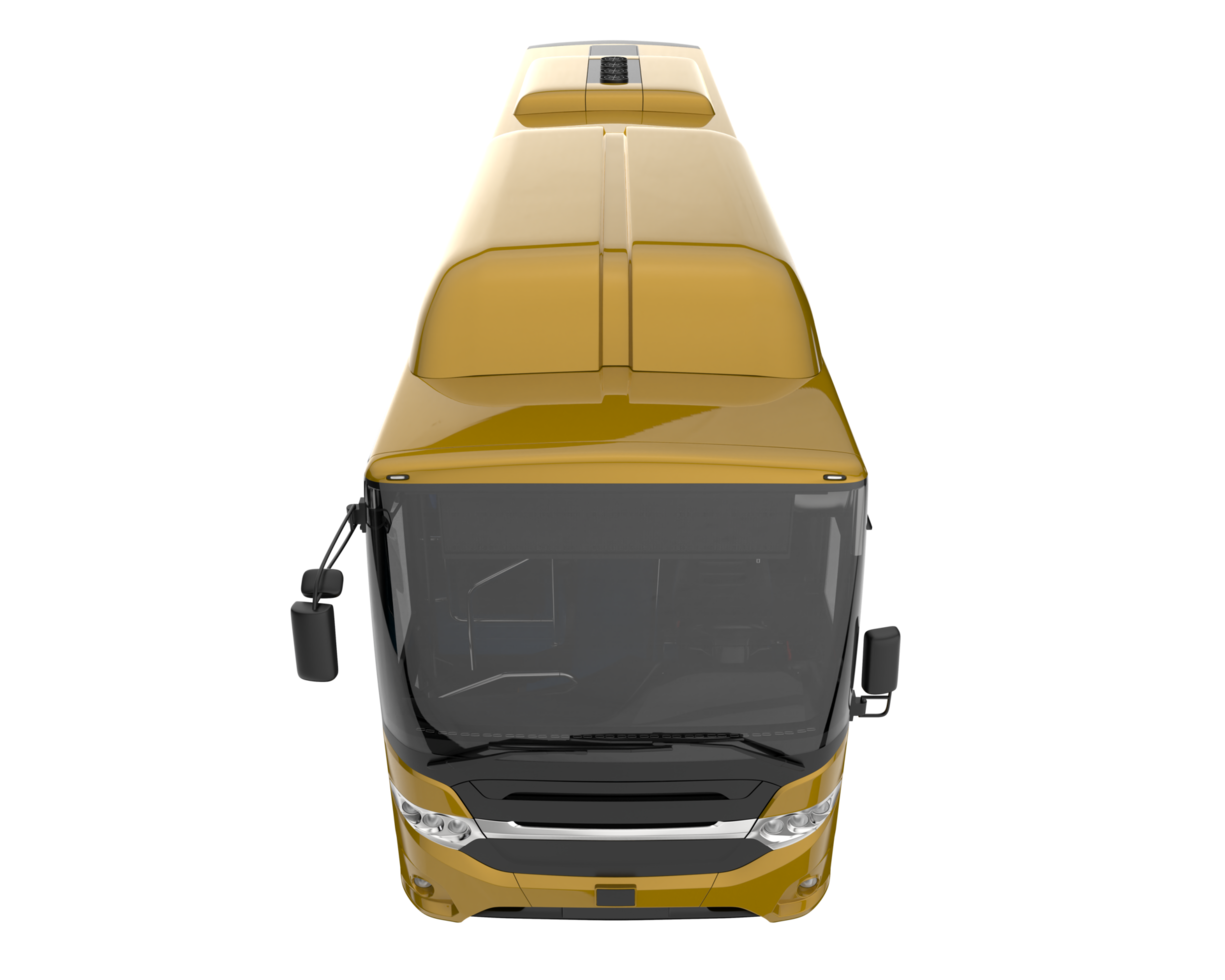 City bus isolated on transparent background. 3d rendering - illustration png