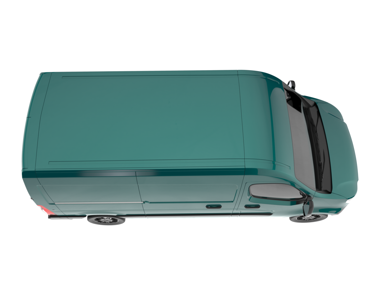 Cargo van isolated on transparent background. 3d rendering - illustration png