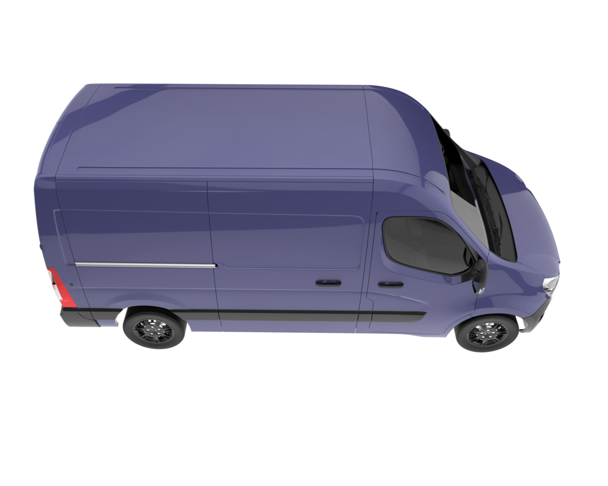 Cargo van isolated on transparent background. 3d rendering - illustration png