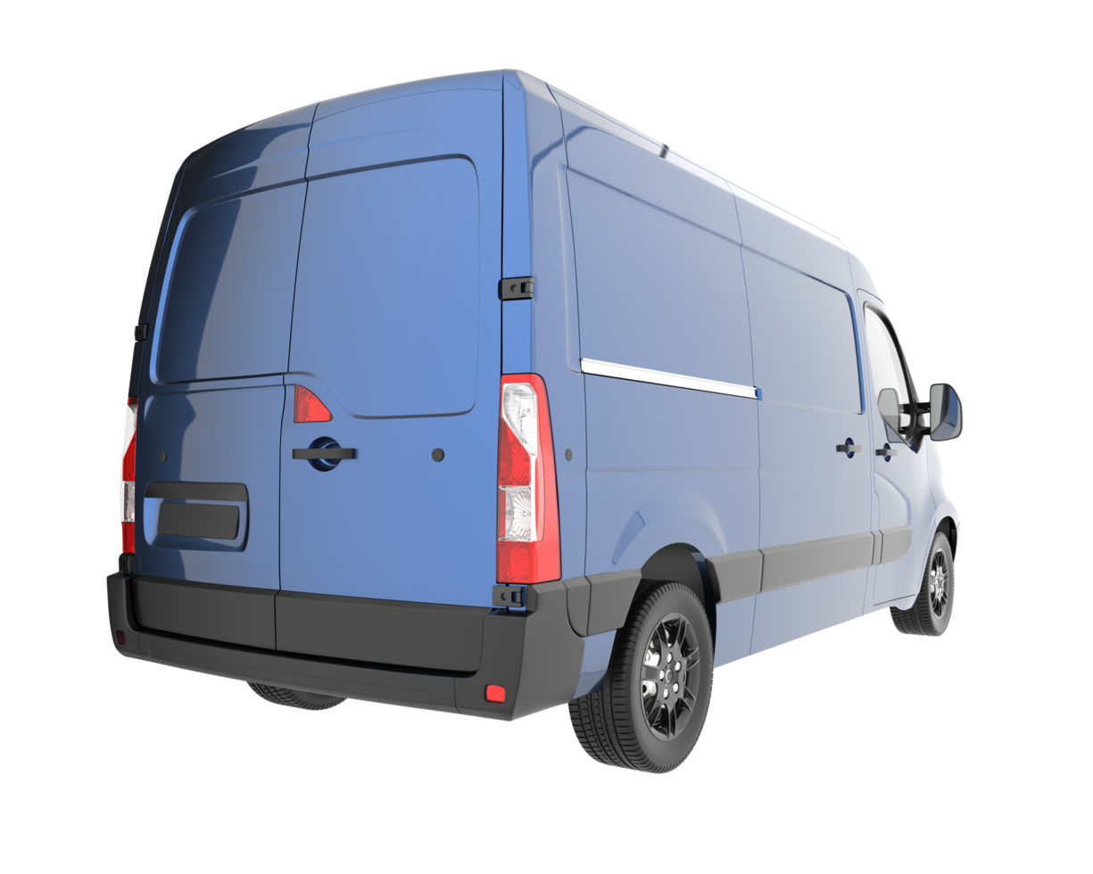 Cargo van isolated on transparent background. 3d rendering - illustration png