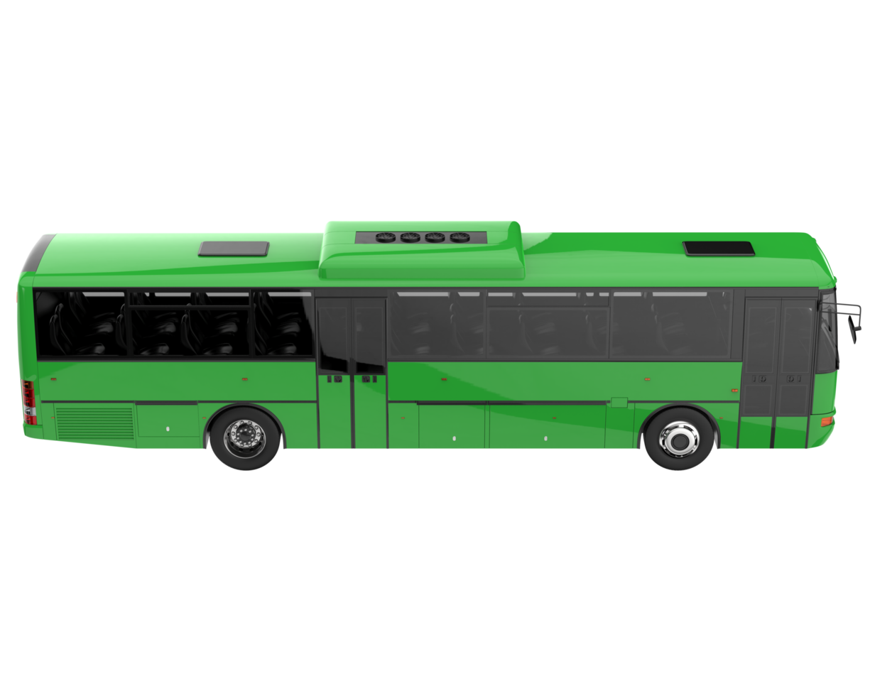 City bus isolated on transparent background. 3d rendering - illustration png