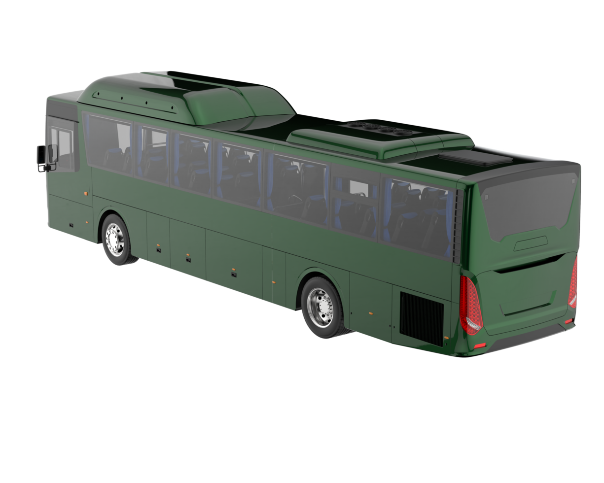 City bus isolated on transparent background. 3d rendering - illustration png