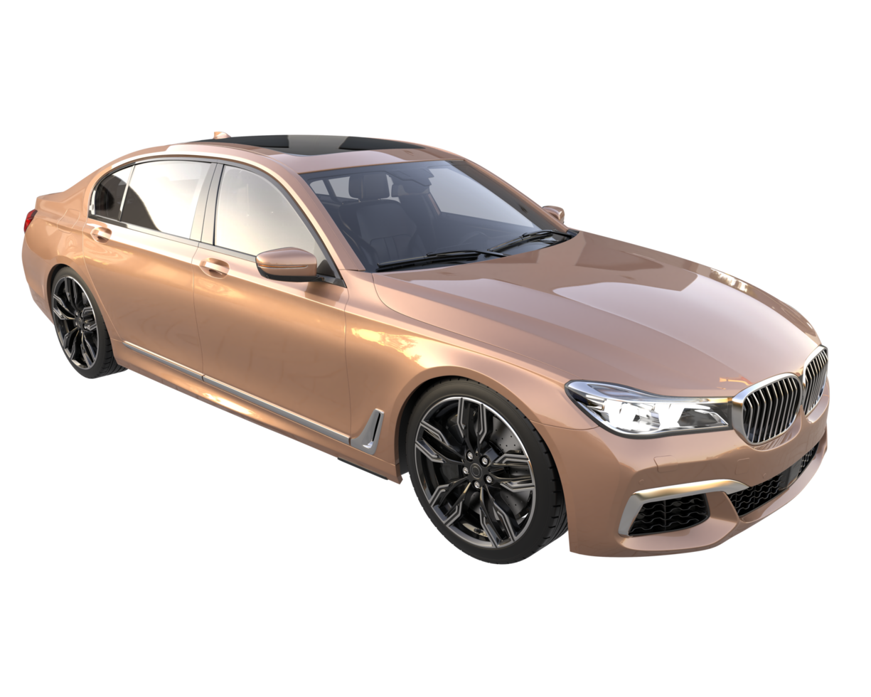 Modern car isolated on transparent background. 3d rendering - illustration png