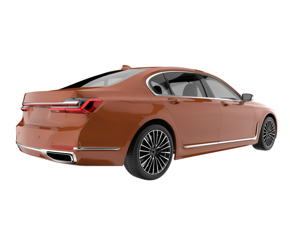 Modern car isolated on transparent background. 3d rendering - illustration png