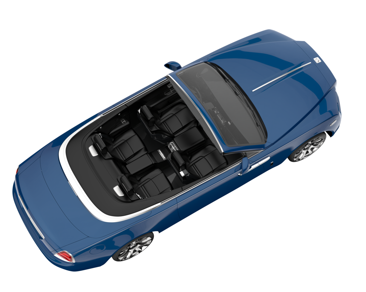 Modern car isolated on transparent background. 3d rendering - illustration png