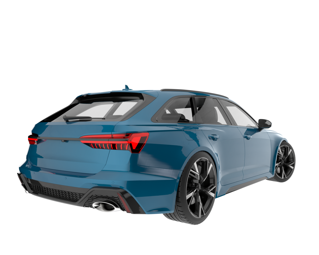 Modern car isolated on transparent background. 3d rendering - illustration png